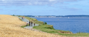 Radfahrer Ostsee Brodtener Ufer